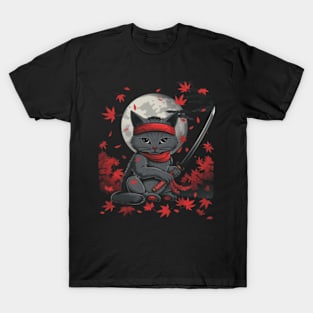 Shadowy Meow-Fu Cat T-Shirt